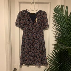 Madewell Floral V-Neck Dress